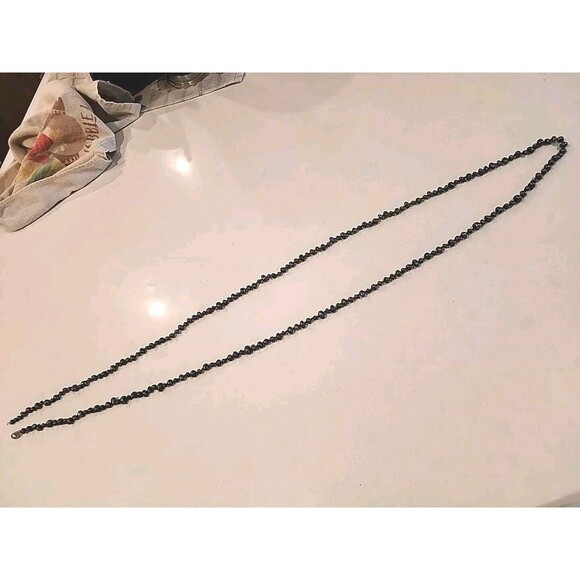 GRAY PEACOCK PEARL NECKLACE STRAND STRING 62 INCHES LONG 83 GRAMS